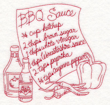 Barbecue Sauce (Redwork)