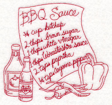 Barbecue Sauce (Redwork)