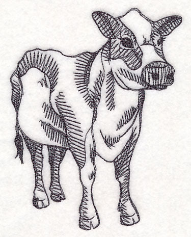 Farm Animal Sketch - Cow
