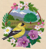 Goldfinch - Spring Meadow with Tree