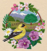 Goldfinch - Spring Meadow with Tree