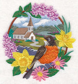 Robin - Creek with Church