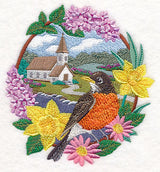 Robin - Creek with Church