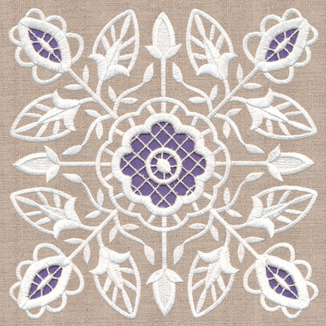 Floral Square (Cutwork)