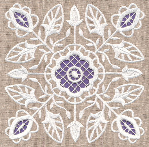 Floral Square (Cutwork)