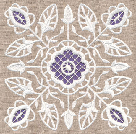 Floral Square (Cutwork)