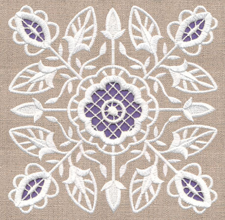 Floral Square (Cutwork)
