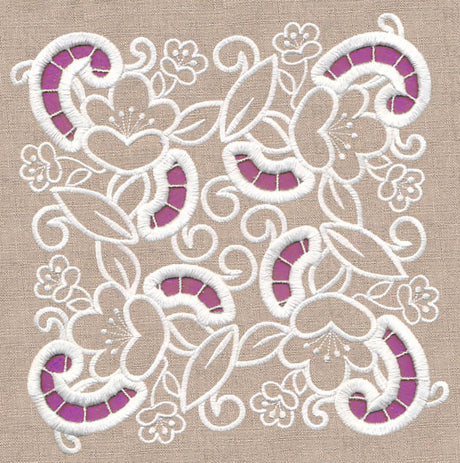 Swirls Square (Cutwork)