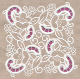 Swirls Square (Cutwork)
