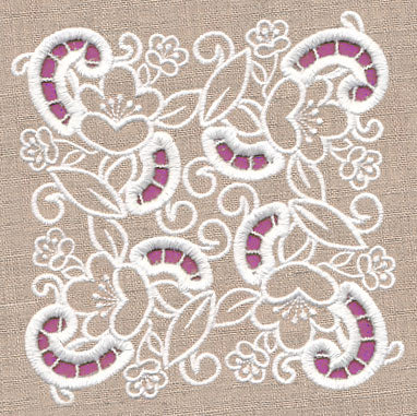 Swirls Square (Cutwork)