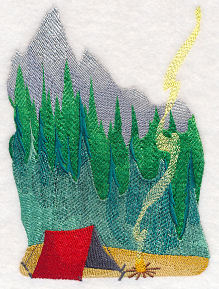 Mountain Scene in Watercolor