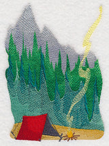 Mountain Scene in Watercolor