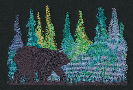 Bear Silhouette in Watercolor