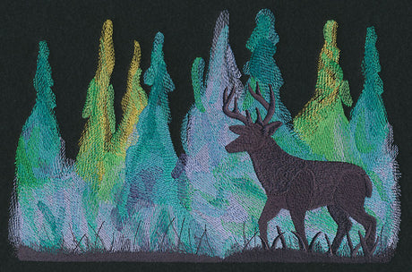 Deer Silhouette in Watercolor