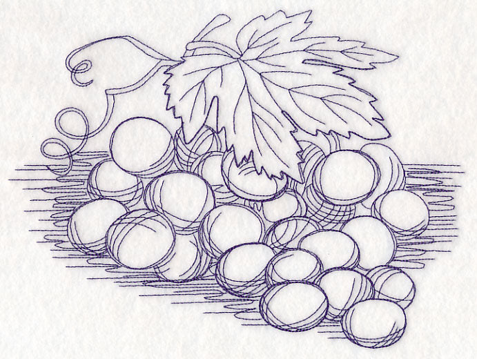 Grapes Etching