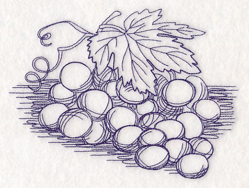 Grapes Etching