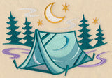 Retro Camping Tent Scene