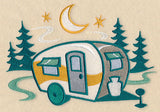 Retro Camping Camper Scene
