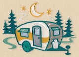 Retro Camping Camper Scene