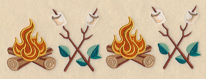 Retro Camping Border