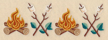 Retro Camping Border