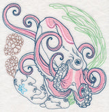 Undersea Octopus Etching