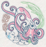 Undersea Octopus Etching