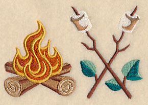 Retro Camping Border