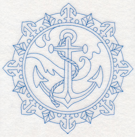 Anchor Medallion (Bluework)