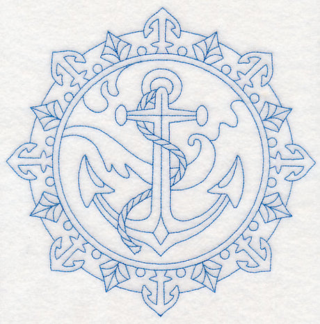 Anchor Medallion (Bluework)