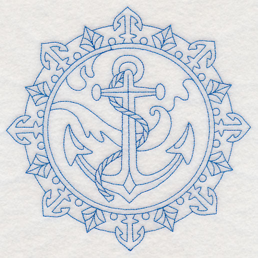 Anchor Medallion (Bluework)