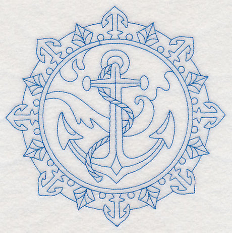 Anchor Medallion (Bluework)