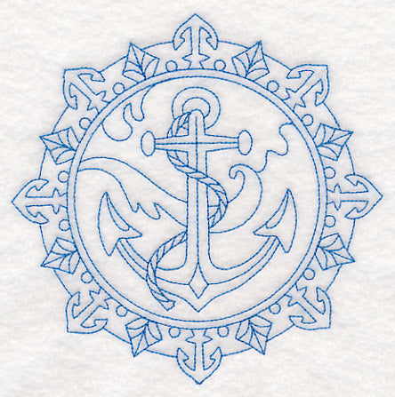 Anchor Medallion (Bluework)