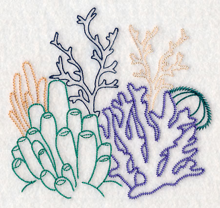 Underwater Coral Collage (Vintage)