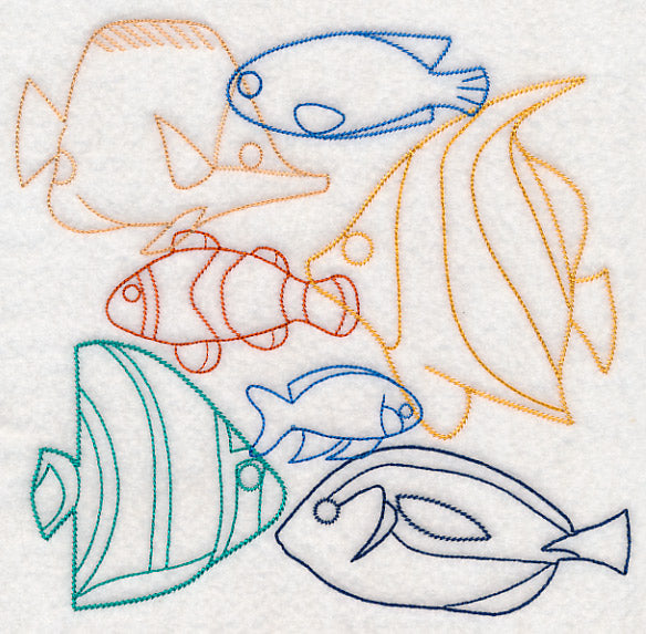 Underwater Fish Collage (Vintage)