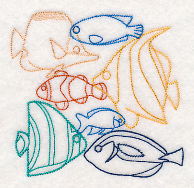 Underwater Fish Collage (Vintage)