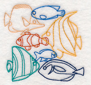 Underwater Fish Collage (Vintage)