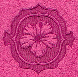 Hibiscus Medallion (Embossed)
