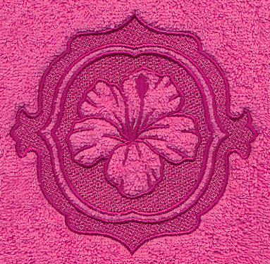 Hibiscus Medallion (Embossed)