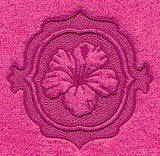 Hibiscus Medallion (Embossed)