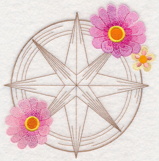 Nautical Compass Etching