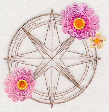 Nautical Compass Etching