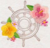 Nautical Ship's Wheel Etching