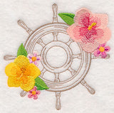 Nautical Ship's Wheel Etching