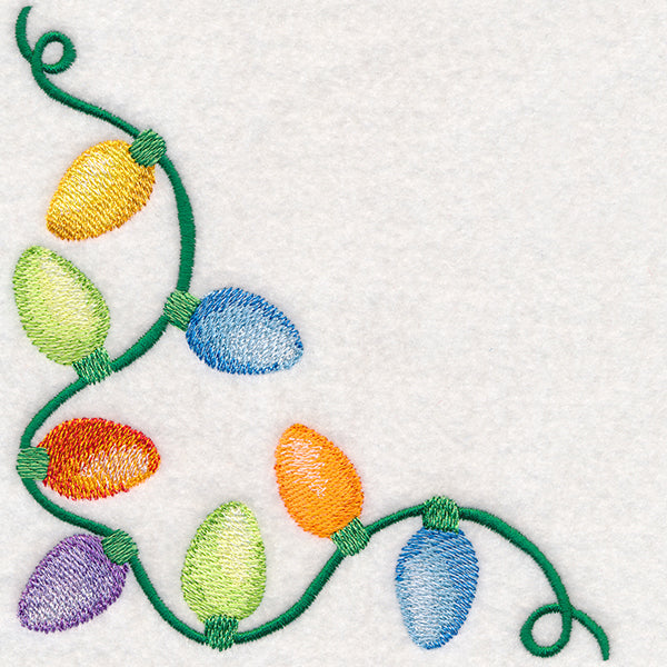 Christmas Lights in Watercolor Corner – Embroidery Library