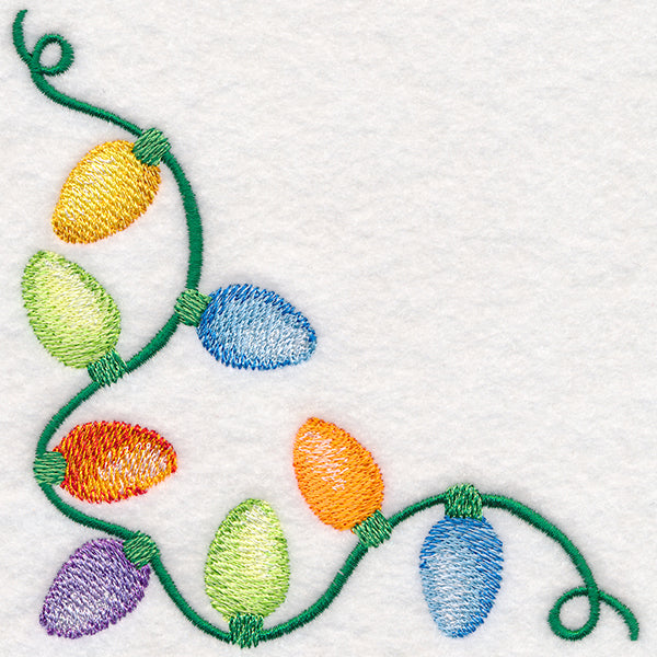 Christmas Lights in Watercolor Corner