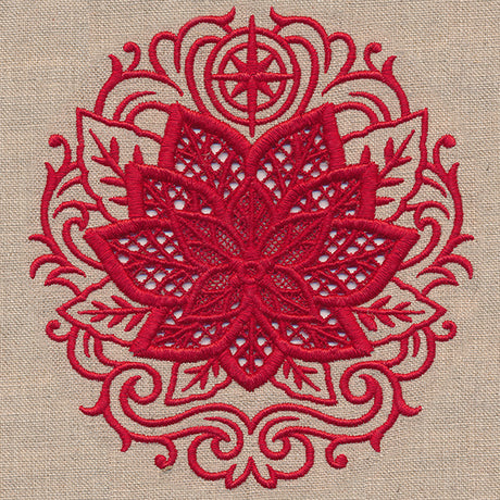 Christmas Poinsettia Feature (Cutwork)