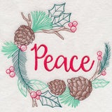 Colors of Christmas Wreath - Peace