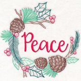 Colors of Christmas Wreath - Peace