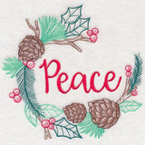 Colors of Christmas Wreath - Peace